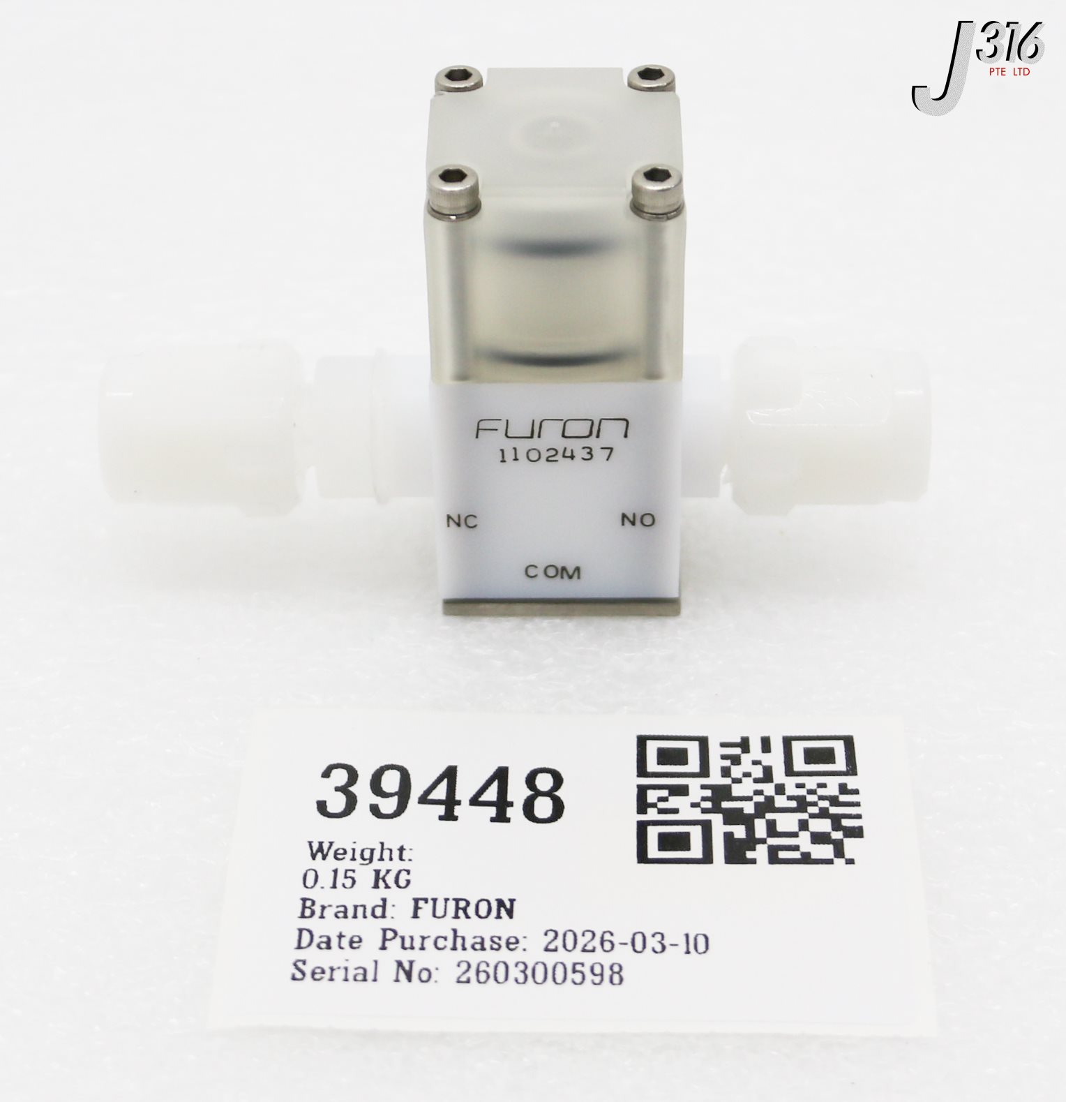 39448 FURON 3-WAY HIGH PURITY VALVE, 1-4IN FLARE T2 1102437 | eBay